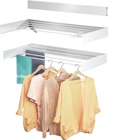 Inklapbaar Wanddroogrek XXL - 100cm, Hangend, Droogrek met 6M Lengte (Wit) — thumbnail 1