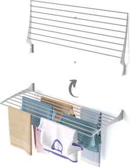 Foxydry Fold 116 wasdroogrek wandmontage clicksysteem - 116 x 50 x 10 cm — thumbnail 1