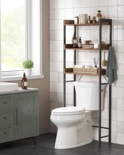 Wasmachine kast - Wc kastje - wasmachine ombouw - wasmachine opbouwmeubel - wasmachine meubel - wc rek opbergrek - 25x63x165 cm — thumbnail 2