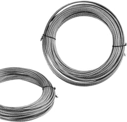 RVS Kabel Set 20 meter voor waslijn, plantenstandaard en ophanging - Robuust en veelzijdig met 7x7 draadkabel 304 - Roestvrij staal 4 mm dik — thumbnail 1
