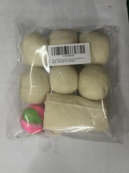 Pack van 6 wollen droogballen van 4cm - Natuurlijk wasmiddelvervanger voor droogtrommel, zachte en pluizige laundry, herbruikbaar en milieuvriendelijk — thumbnail 3