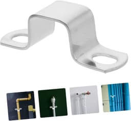 U-vormige Connector Beugel 22 x 27mm van Roestvrij Staal voor Deur Bar Houder - Set van 6 — thumbnail 4