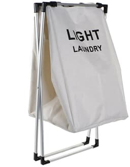 Benson Wasmand Profi - 1x opvang waszak - 60 Liter compartiment - Light - 39 x 38 x 60 cm - aluminium frame — thumbnail 5