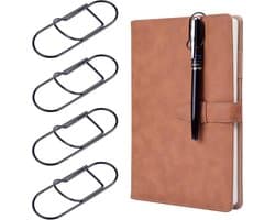 Roestvrijstalen Penclips voor Notitieboekjes en Boeken, 12 Stuks