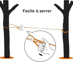 15 meter lange, verdikte waslijn, geschikt voor tuin en buitengebruik, gemakkelijk op te spannen, oranje. — thumbnail 1