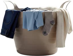 Excellent Houseware Flexibele wasmand - beige - 30 liter - kunststof - 54 x 37 cm - met handvatten — thumbnail 2