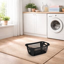 Sunware Basic wasmand 35L - 55x38x22.5 cm - Zwart — thumbnail 2