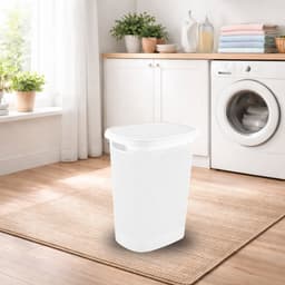 Bathroom Solutions Wasmand - wit - 60 liter - 37 x 46 x 60 cm - met deksel — thumbnail 2