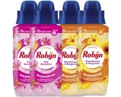 Robijn Intense Wasparfum 300 ml – 4 Stuks Voordeelverpakking – Pink Sensation & Passiebloem & Bergamot – Langdurige Geur