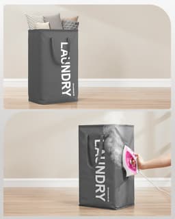 SONGMICS - Wasmand - Opvouwbare Wasmand - 80L Capaciteit - Met Handgrepen - Waterafstotend — thumbnail 4