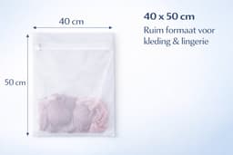 Waszak Set 5 Stuks – Waszak met Rits 40x50 cm – Beschermt Delicate Was – Wasnet / Waszak Kleding – Polyester Waszak Wit – 60°C Wasbaar — thumbnail 5