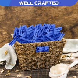 Houten Wasknijpers - Kleding Spelden - Buiten Droge Kleding - Duurzaam Natuurlijk Materiaal - 100 Stuks 9cm - Marineblauw — thumbnail 5