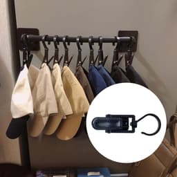 Grote Wasknijpers - Klemmen met Haken - Kleding Ophangen - 360 Graden Draaibaar - 10 Stuks - Zwart — thumbnail 2