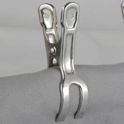 Knijpers - 6 stuks - Strandlaken Knijpers - Badlaken Clips - RVS - Handdoek Klemmen - Geschikt voor alledaagse kleding, strandhanddoeken, dikke kleding, badhanddoeken en beddengoed - 9×2.3cm - Zilver — thumbnail 2