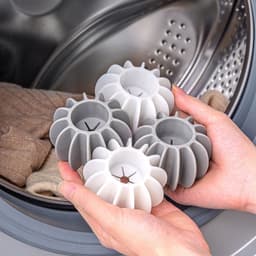 4 stuks herbruikbare wasballen - wasborstelballen - wordt zachter en luchtiger - TPR stoomdroogbal voor alle soorten drogers en wasmachines. — thumbnail 1