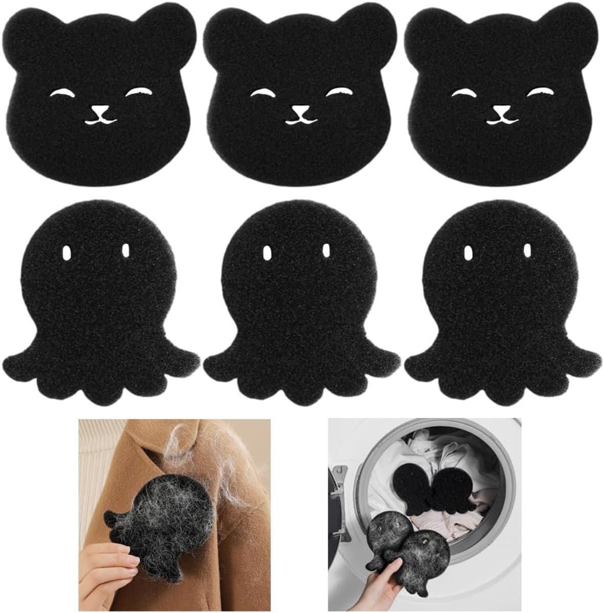 Pack of 6 Washing Balls for Catching Hair Can Be Reused, Suitable for All Pets / Balls for Washing Machine, Washing Ball, Hair Catcher for Washing Machine — afbeelding 1