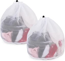 Waszak - Wasnet - Packing Cubes - Waszakje Lingerie - Waszak Schoenen - waszak met trekkoord - Herbruikbare waszak - Fijnmazige waszak - Shirt - Ondergoed - BH en sokken -2 stuks - 50 x 40 cm — thumbnail 1