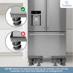 VanDijck Wasmachine Verhoger - 12 Poten - Verstelbaar 43-66 cm - Max 300 kg — thumbnail 3