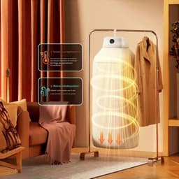 Draagbare Drogers Voor Was - 400W Opvouwbare Droger Voor Kleding Met Timerfunctie,Kleine Stille Drogermachine Kledingverzorging Jeans Huishouden Appartement Reizen Kamperen — thumbnail 4
