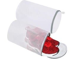 Waszak voor Schoenen - 2-Pack Honingraat Waszakken met Rits - Anti-Vervorming Wasnet voor Sportschoenen,Sokken, BH's en Speelgoed - Herbruikbare - 35 x 20 cm