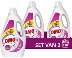 OMO Vloeibaar Wasmiddel Kleur 75 Wasbeurten - 2 x 3750 ml - Voordeelverpakking