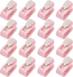 Dekbedclips-dekbed klemmen-Dekbedklemset van 16 stuks - Dekbedovertrekklemmen van kunststof voor beddengoed en lakens - Dekbedovertrekklemhouders - Dekbedovertrekklemmen - Roze - 5,8 x 3,2 cm — thumbnail 1