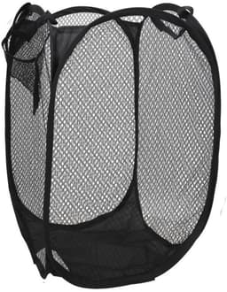Gerimport Wasmand flexibel/opvouwbaar - zwart - kunststof - 30 x 30 x 50 cm - 55 liter — thumbnail 1