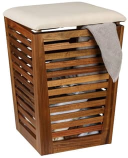 Wasmand met zitting FONDI, hoogte 56 cm — thumbnail 1