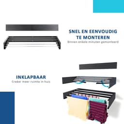 Wanddroogrek inklapbaar - wand droogrek - wanddroogrek ophangbaar — thumbnail 5