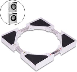 Vonia Tussenstuk wasmachine droger - Stapelkit wasmachine droger - Universeel - Verstelbaar - Wit — thumbnail 1