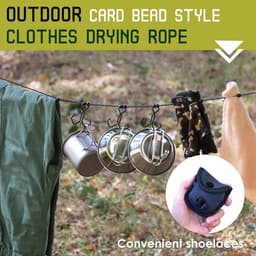 Portable Camping Clothesline, Ultra Light, Packable, Travel Gadgets and RV Tools for Indoor and Outdoor Use - ShopVlot — thumbnail 4