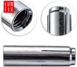 Inslagganker M16 - Verzinkte stalen plug - Bevestiging voor zware belasting - Corrosiebestendig staal - M16 x 65 mm - Zilver — thumbnail 2