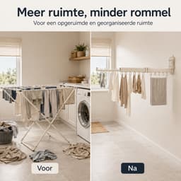 Bobypet - Droogrek - Muur Droogrek met Zuignap- Inklapbaar Wanddroogrek 90° - Boorvrij Aluminium Droogrekje - Voor Badkamer, Balkon en Waskamer - Melkwit — thumbnail 3