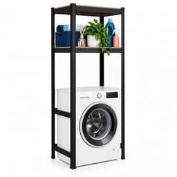 Wasmachine rek - 150x70x40 cm - 400 kg - zwart-bruin — thumbnail 1