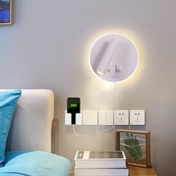 Draaibare Wandlamp Slaapkamer USB-laadstation Spot Slaapkamer Leeslamp 3000K (3W + 9W) — thumbnail 4