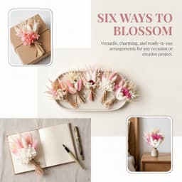 Gedroogde bloemen, roze, mini, tafeldecoratie voor bruiloften — thumbnail 5