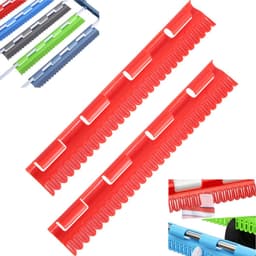 2 x Wasdroogrek – Sokkenclips – Kunststof sokkenclips – Handige en sneldrogende sokkenclips – Sokkenclips met snelsluiting – Clips voor opbergen en drogen – 32 cm x 5 cm — thumbnail 1