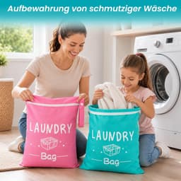 Waterdichte Reiswaszakken voor Vuile Kleding - Set van 4, Ideaal voor Vakanties en Sportactiviteiten — thumbnail 2