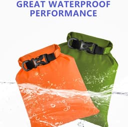 6 stuks waterdichte opbergzakken, ultralichte pakzakken, dry bag set, 1,5/2,5/3/3,5/5/8 l, waterdichte droogtassen voor reizen, boottochten, zwemmen, wandelen, outdoor kamperen — thumbnail 5
