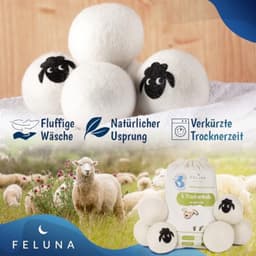 Set van 6 Wol Droogballen voor Wasdroger — thumbnail 5