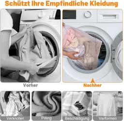 4 Stuks Wasnetten voor Wasmachine met Ritssluiting — thumbnail 3