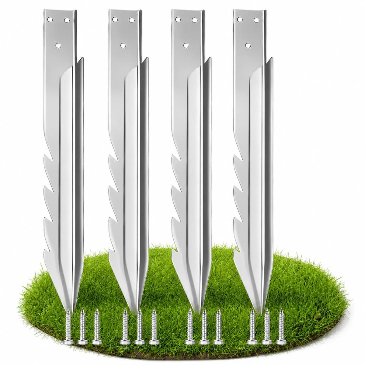 Grondanker - Gegalvaniseerd staal - 4 stuks — afbeelding 1