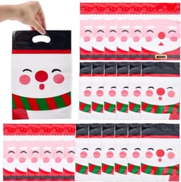 Kerst Treat Zakken - Gemengde Kleur - 225 x 155 mm - Zelfsluitende Plastic Zakjes - Voor Snoep en Cadeautjes — thumbnail 1
