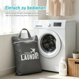 Waszakken, klein met ritssluiting, waterdichte waszak voor fitness, 46 x 58 cm, waterdichte waszak, reizen, opvouwbare reistas, vuile was — thumbnail 3