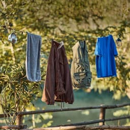 Droogtouw met klemmen - Reis waslijn - Kleding drogen - Winddicht en reflecterend - 1.0 Meter - Zwart — thumbnail 4