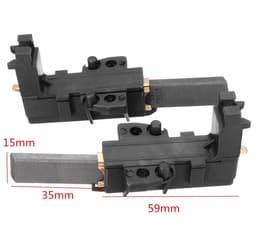 Dailygoods- Motor Koolborstels 2 Stuks - Compatibel met Hoover/Candy/Indesit - Model 587848 - Duurzaam - Hoogwaardige kwaliteit - Eenvoudige installatie - Wasmachine Onderdelen — thumbnail 2