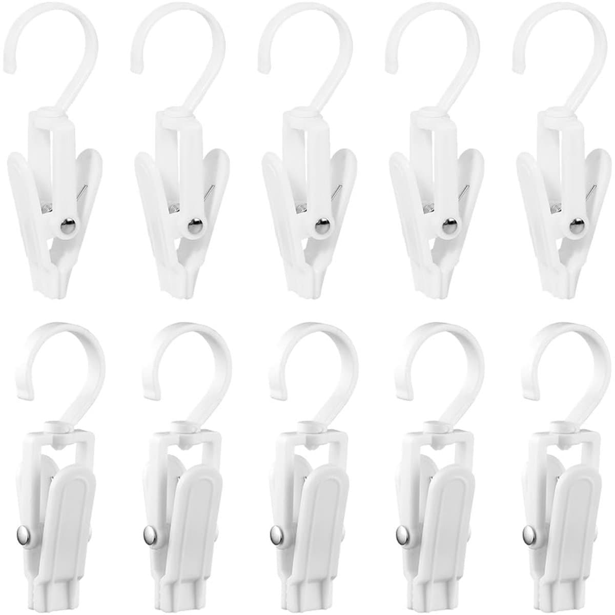 Dailygoods - Antislip Hanger Clips - 10 Stuks Draaibare Wasknijpers voor Kleding en Handdoeken — afbeelding 1