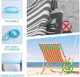 Dailygoods - 12 Silicone Strandhanddoek Klemmen - Kleurrijke Tapes voor Strandbedden en Ligstoelen — thumbnail 3