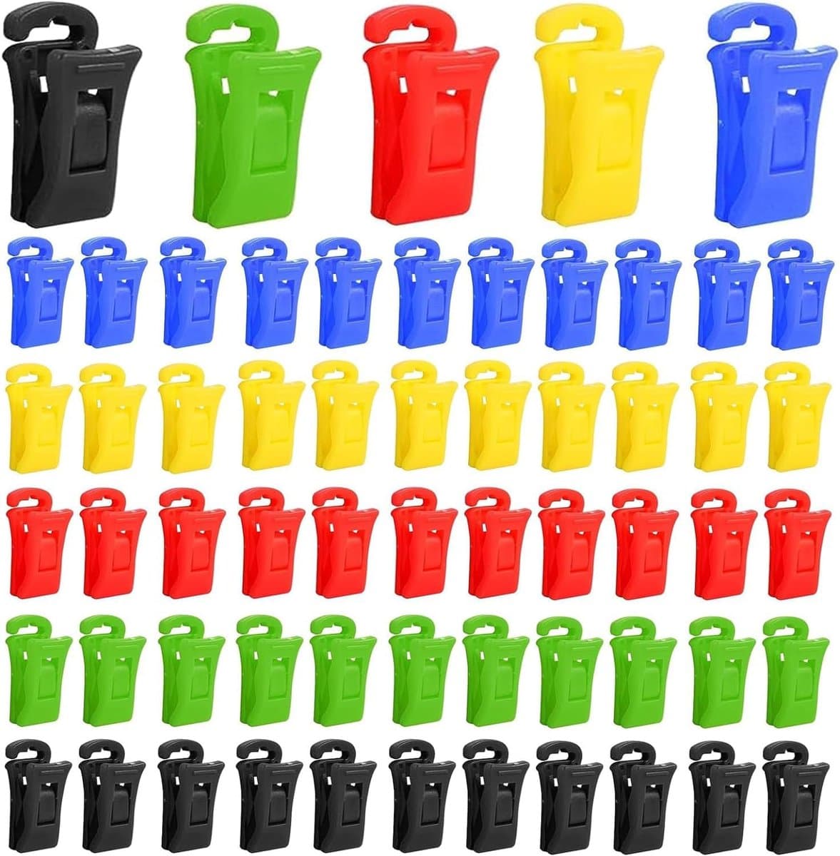 Dailygoods - 60 Stuks Wasclips voor Sokken - Kleur Mix voor Opbergen — afbeelding 1