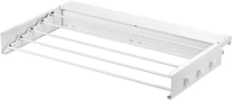 Wand Droogrek - Opvouwbaar Wasrek - Ruimte Besparen - Met 5 Droogstangen - 80x39 cm - Wit — thumbnail 1